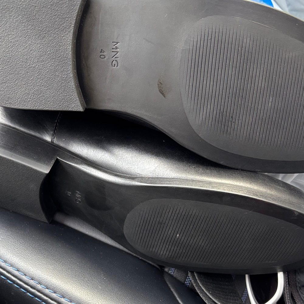 Mango Black Leather Tall Riding Boots with Buckle, new with tags - Picture 12 of 12